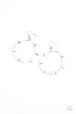 Loudly Layered White ~ Paparazzi Earrings