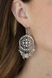 Garden Dreamcatcher ~ White Paparazzi Earrings