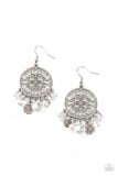 Garden Dreamcatcher ~ White Paparazzi Earrings