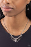FLARE to be Different White ~ Paparazzi Necklace