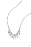 FLARE to be Different White ~ Paparazzi Necklace