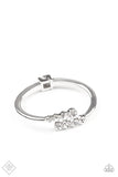 Defying Dazzle White ~ Paparazzi Bracelet