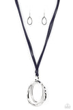 Long OVAL-Due Blue ~ Paparazzi Necklace