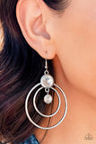 Dapperly Deluxe White ~ Paparazzi Earrings