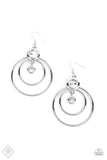 Dapperly Deluxe White ~ Paparazzi Earrings