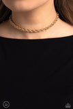 Never Lose ROPE Gold ~ Paparazzi Choker Necklace