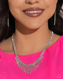 Daring Decadence White ~ Paparazzi Choker Necklace