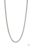 Metro Monopoly Silver ~ Paparazzi Men’s Chain Necklace