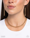 Industrial Independence Gold ~ Paparazzi Choker Necklace