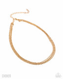 Industrial Independence Gold ~ Paparazzi Choker Necklace