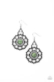 Floral Renaissance Green ~ Paparazzi Earrings - Glitzygals5dollarbling Paparazzi Boutique 