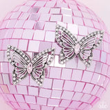 Wispy Wings Pink ~ Paparazzi Earrings - Glitzygals5dollarbling Paparazzi Boutique 