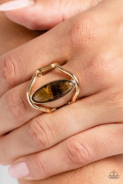 Spartan Stone Brown ~ Paparazzi Ring - Glitzygals5dollarbling Paparazzi Boutique 