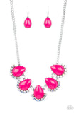 Ethereal Exaggerations Pink ~ Paparazzi Necklace - Glitzygals5dollarbling Paparazzi Boutique 