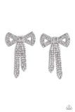 Just BOW With It White ~ Paparazzi Earrings August 2023 Life of the Party - Glitzygals5dollarbling Paparazzi Boutique 
