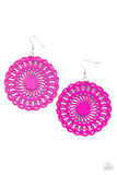 Island Sun Pink ~ Paparazzi Earrings - Glitzygals5dollarbling Paparazzi Boutique 