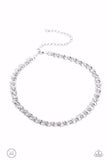 Classy Couture White ~ Paparazzi Necklace Choker June 2023 Life of the Party - Glitzygals5dollarbling Paparazzi Boutique 