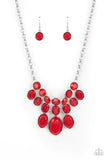 Delectable Daydream Red ~ Paparazzi Necklace - Glitzygals5dollarbling Paparazzi Boutique 