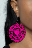 Island Sun Pink ~ Paparazzi Earrings - Glitzygals5dollarbling Paparazzi Boutique 