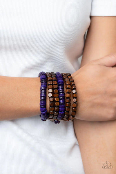 Fiji Fiesta Purple ~ Paparazzi Bracelet - Glitzygals5dollarbling Paparazzi Boutique 