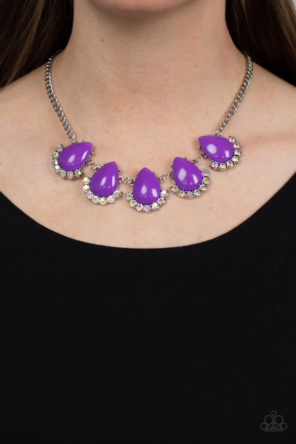 Ethereal Exaggerations Purple ~ Paparazzi Necklace - Glitzygals5dollarbling Paparazzi Boutique 