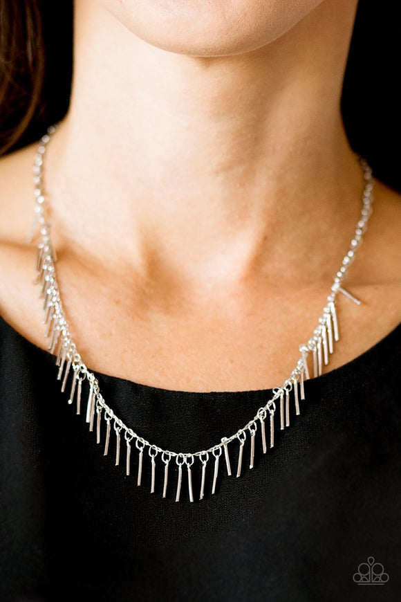 Paparazzi She's a Beast Silver Necklace - Glitzygals5dollarbling Paparazzi Boutique 