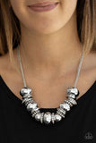 Paparazzi Only The Brave - White - Necklace & Earrings - Glitzygals5dollarbling Paparazzi Boutique 