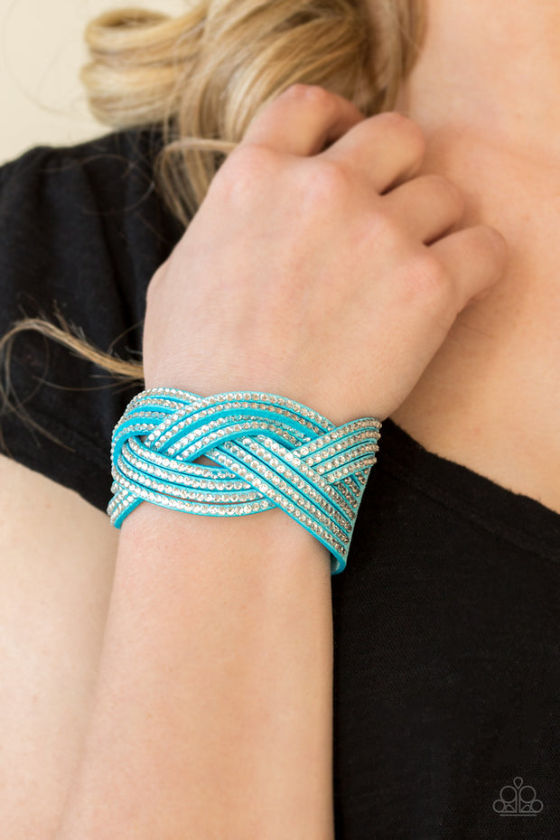 Paparazzi Big City Shimmer Blue Urban Bracelet - Glitzygals5dollarbling Paparazzi Boutique 