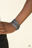 Shameless Shimmer Black Urban Double Wrap Bracelet Paparazzi - Glitzygals5dollarbling Paparazzi Boutique 