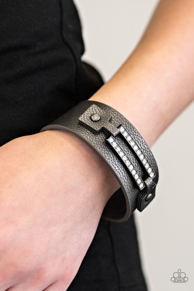 Paparazzi Street Glam Black Urban Bracelet - Glitzygals5dollarbling Paparazzi Boutique 