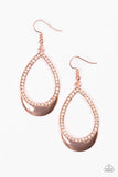Make It REIGN Copper Earring - Glitzygals5dollarbling Paparazzi Boutique 