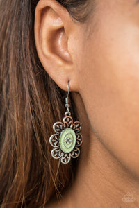 Paparazzi Posy Party Green Earrings - Glitzygals5dollarbling Paparazzi Boutique 