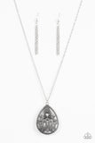 Paparazzi TEARDROP-Dead Gorgeous Silver Necklace - Glitzygals5dollarbling Paparazzi Boutique 