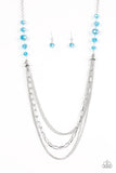 Paparazzi Turn It Up-Town Blue Long Necklace - Glitzygals5dollarbling Paparazzi Boutique 