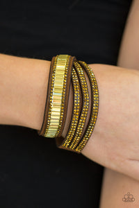 Just in SHOWTIME Brass Urban Double Wrap Bracelet Paparazzi - Glitzygals5dollarbling Paparazzi Boutique 