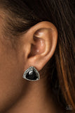Paparazzi Daringly Duchess Black Post Earrings - Glitzygals5dollarbling Paparazzi Boutique 