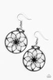 Paparazzi Bloom Bloom Black Floral Earring - Glitzygals5dollarbling Paparazzi Boutique 