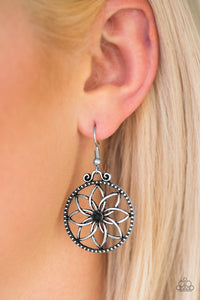 Paparazzi Bloom Bloom Black Floral Earring - Glitzygals5dollarbling Paparazzi Boutique 