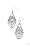 Paparazzi Right On Tracker Silver Earrings - Glitzygals5dollarbling Paparazzi Boutique 