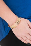 Paparazzi Ruffle Feathers Gold Bracelet - Glitzygals5dollarbling Paparazzi Boutique 