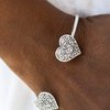 Tenderhearted Silver Bracelet - Glitzygals5dollarbling Paparazzi Boutique 