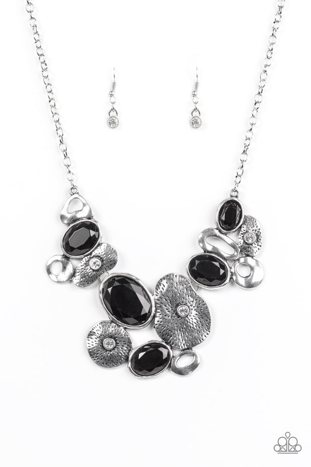 Paparazzi Grotto Grandeur Black Necklace - Glitzygals5dollarbling Paparazzi Boutique 