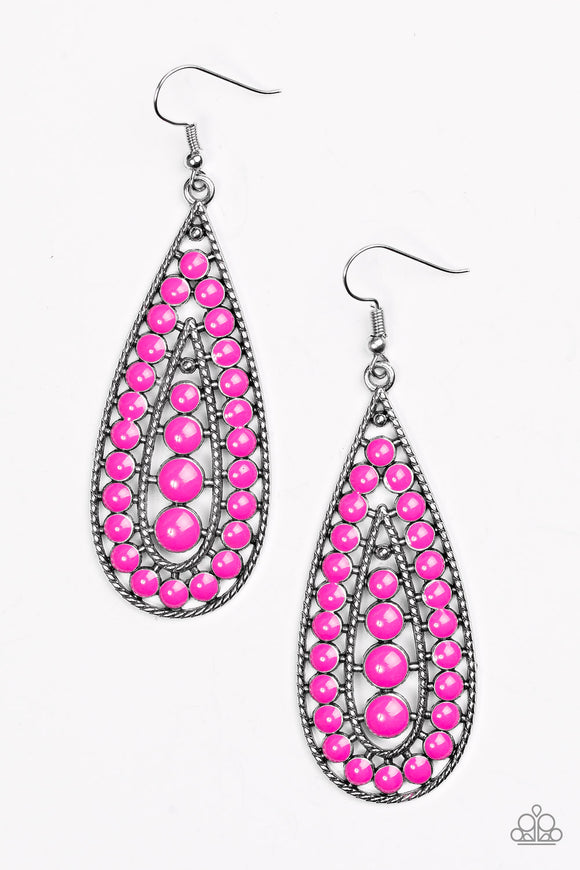 Paparazzi Rio Rumba Pink Earrings - Glitzygals5dollarbling Paparazzi Boutique 