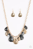 Paparazzi Storm Goddess Gold Multi Necklace - Glitzygals5dollarbling Paparazzi Boutique 
