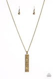 Paparazzi Big Shot Shimmer Brass Necklace - Glitzygals5dollarbling Paparazzi Boutique 