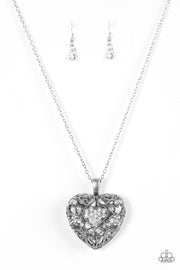 Paparazzi Heartless Heiress White Necklace - Glitzygals5dollarbling Paparazzi Boutique 
