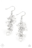 Paparazzi Classy Crescendo White Earrings Fashion Fix - Glitzygals5dollarbling Paparazzi Boutique 