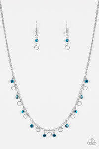 Dinner Party Demure Blue Necklace - Glitzygals5dollarbling Paparazzi Boutique 
