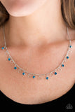 Dinner Party Demure Blue Necklace - Glitzygals5dollarbling Paparazzi Boutique 