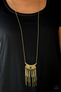 Paparazzi Take ZEN Brass Necklace - Glitzygals5dollarbling Paparazzi Boutique 